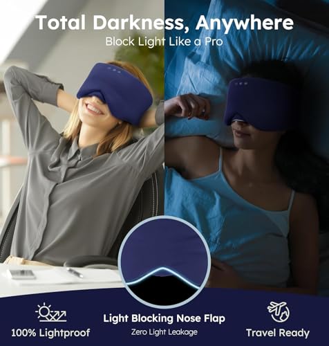 Luxury Bluetooth 5.4 Sleep Mask for Adults (Indigo)
