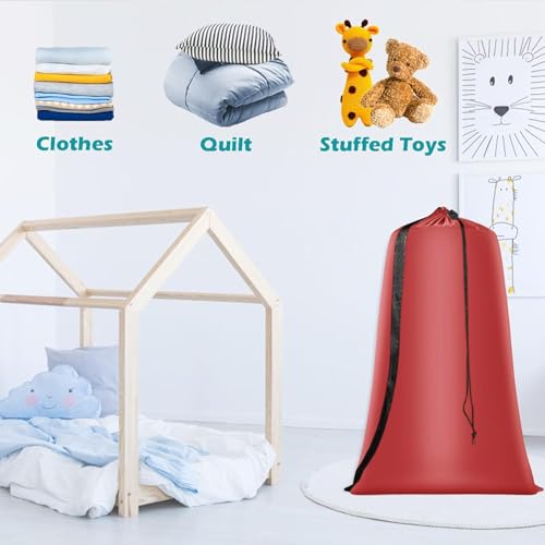 Heavy Duty Laundry Bag (Red / 48" x 28" x 1")