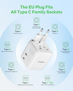 Mini Universal Travel Adapter for US (12W / White)