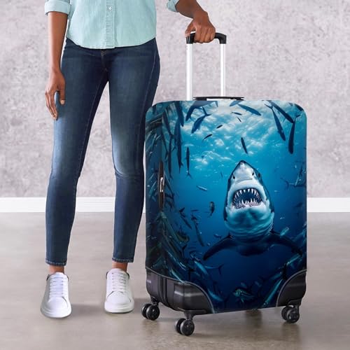 Seadworld Shark Luggage Cover 30 (XL(for 30-32 inch luggage) / Ocean Shark)