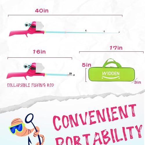 Kids Fishing Pole (Bubblegum Pink & Mint Blue)