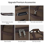 Expandable Luggage Bags for Travel Collapsible Suitcase with Wheels (Coffee)