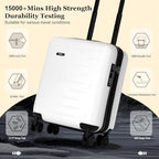 Expandable 16 Inch Underseat Carry On Luggage Airline Approved (White / 16 Inch Underseat EXT)