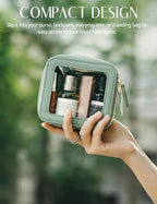 Small Clear Makeup Bag for Purse (Sage Green / Mini Chic)