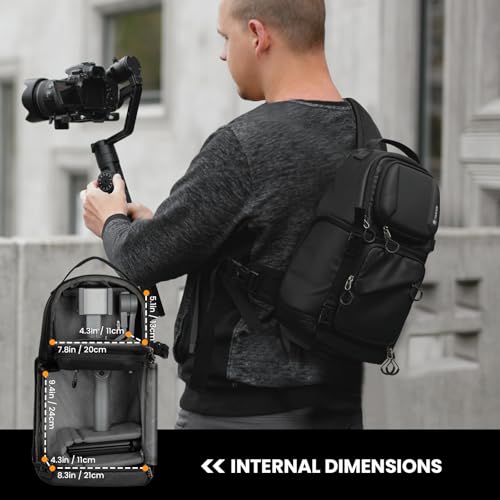 Camera Sling Bag Compact Photography Shoulder Bag (Large / Sling Bag Black)