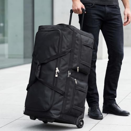 36 inch Rolling Duffle Bag with Wheels (X-Large)
