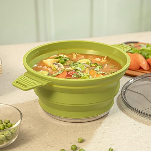 2.5L Green Silicone Collapsible Pot (20 Count / Pot)