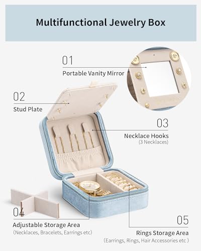 Jewelry Box Travel (Blue / Letter O)