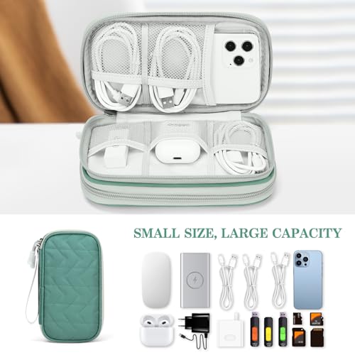 Electronic Organizer (7.5 x 4.3 x 2.2 inches / Green Quilted)
