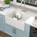 28"x20" White Farmhouse Sink (28"x20"x10" / White)