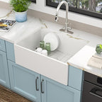 28"x20" White Farmhouse Sink (28"x20"x10" / White)