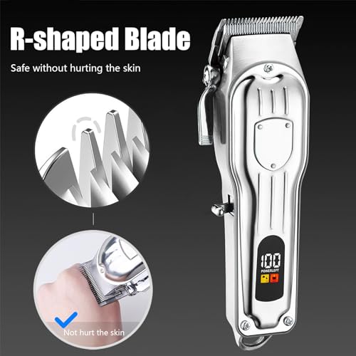 Professional Hair Clippers for Men (Silver)