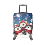 Christmas Checked Luggage Cover for Holiday Travel (XL(for 30-32 inch luggage) / Christmas Cat)