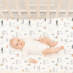 Baby Fitted Crib Sheets (Starsmoon Balloon / 52X28 Inch)