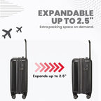 Rails Expandable Hardside Upright Suitcase with 360° Spinner Wheels (Stone Gray / Carry-On)