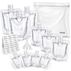 Travel Pouches for Toiletries (10pc Pouch - White)