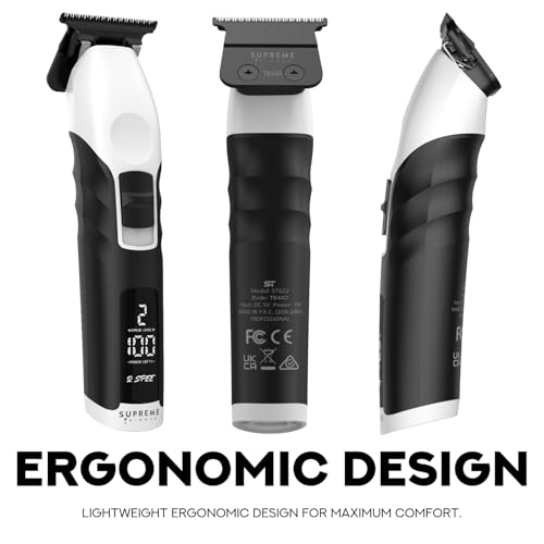 2Spee ST622 Cordless Beard & Hair Trimmer for Men (White)