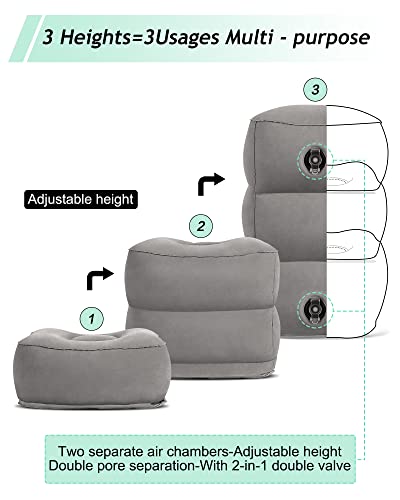 Inflatable Foot Rest Pillow (Grey)