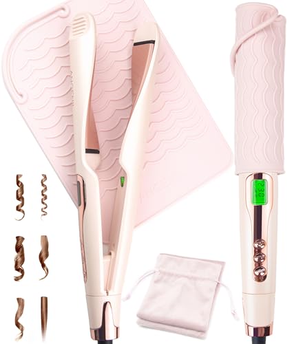 Pro Twist Flat Iron Hair Straightener (Pink)