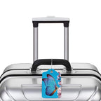 2 Pack Luggage Tags for suitcases blue Funny cute Butterfly Luggage Tag (Blue Butterfly)
