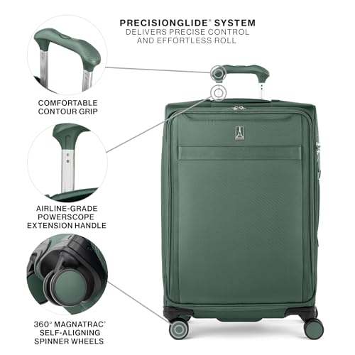 VersaPack+ Softside Checked Luggage Suitcase (Checked Medium / Desert Sage Green)