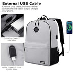 High School & College Backpack for Students (Dh56-gray / 17.3 Inch)