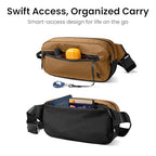 3.5L X Pac Sling Bag with RFID Blocking Crossbody Pack for Men Women (X-Pac Brown / 3.5L)
