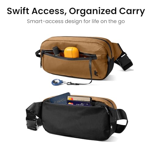 3.5L X Pac Sling Bag with RFID Blocking Crossbody Pack for Men Women (X-Pac Brown / 3.5L)