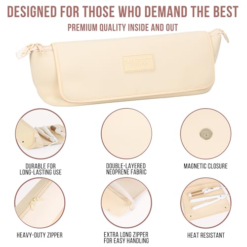 Hair Tools Travel Bag and Heat Resistant Mat 17" (Ivory)