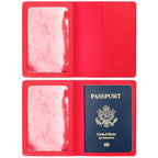2 Pack Passport Covers & Vaccine Card Holder (Blue & Red)