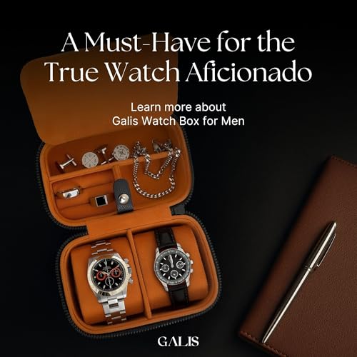 Luxury Watch Travel Case for Men (Black & Orange)