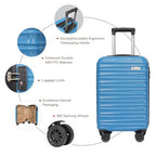 Luggage Set 3 Piece Luggage Set ABS hardshell Spinner Wheels Luggage Carry on Suitcase with Weekender bag & Toiletry bag（Skyblue） (20 / 3pcs skyblue)