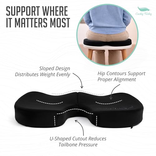 Premium Slim Foldable Travel Seat Cushion (Black / Slim)