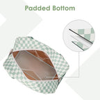 Carry on Duffle Bag Underseat for Airplane (Z-Mint Green Checkerboard / Small without laptop compartment)