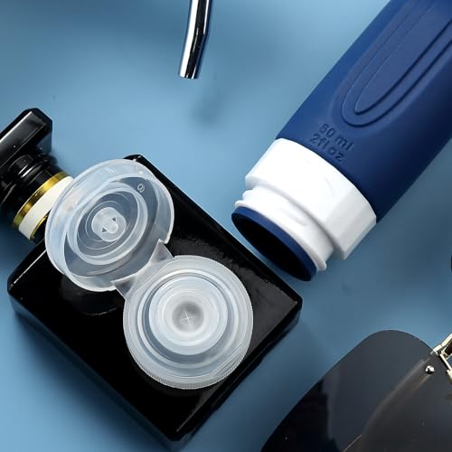 Travel Bottles for Toiletries (Navy-Grey-2oz)