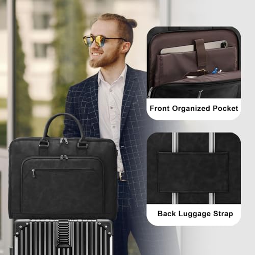 Garment Bag for Travel Large Carry on Garment Bags Men Women (Black)