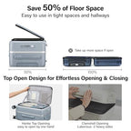 20 Inch Carry On Luggage with Cup Holder and USB Ports (Grey / Non-Expandable 20 Inch)