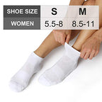 6 Pack Women's Ankle Socks with Cushion (Medium / White)