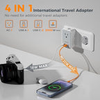 Universal Travel Adapter (Grey)