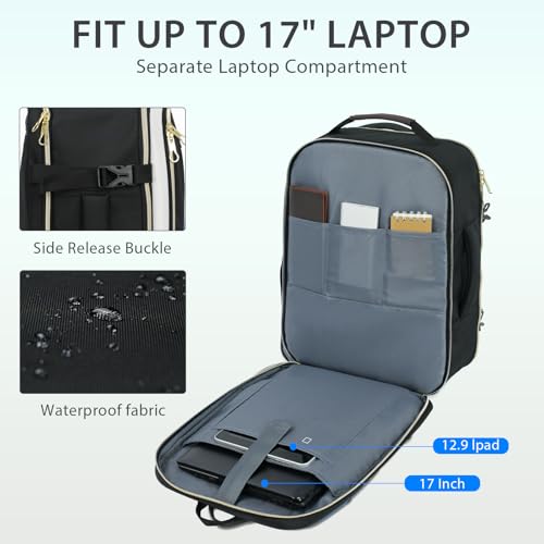 Laptop Backpack Computer Backpack 17 Inch Men (17.3 Inch / Beige/Black/Army Green)