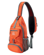 Packable Small Crossbody Sling Backpack Shoulder Chest Bag Daypack for Hiking Traveling (Orange)