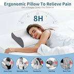 Cervical Neck Pillow for Pain Relief (Light Grey)