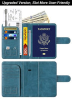 Airtag Passport Holder for Travel (117#Blue)