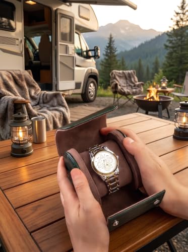 Single Watch Travel Case (Dark Green / 1 Slot)