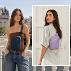 Anti Theft Crossbody Bags Small Crossbody Sling Bag for Women & Men (2-blue)