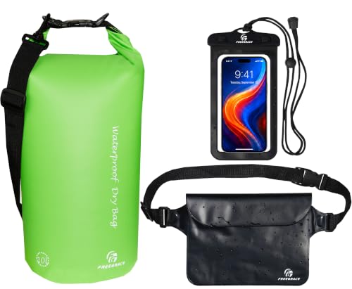 Waterproof Dry Bag with Double Zip (5L / Without Window / Green)