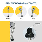 1 Stopper 6 in Black Tall Kickdown Door Stop for Bottom of Door (Black / 6 INCH X 1 PACK)