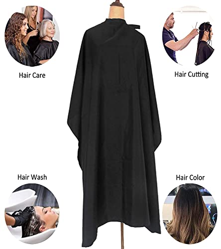 Haircut Cape Black Hair Cutting Salon Barber Capes Waterproof hairdressing for Clients Men Adults