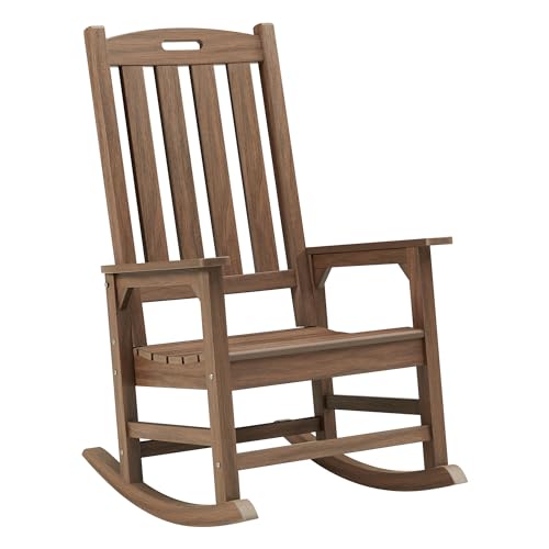 Oversized Outdoor Rocking Chair (Dark Brown / 1 pack)