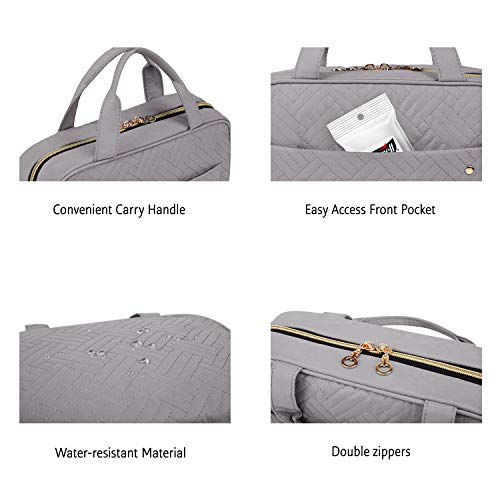Toiletry Bag Travel Bag with Hanging Hook (Medium / Grey)